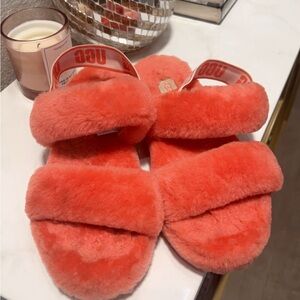 Used Ugg furry slides